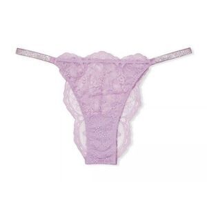 Victoria's Secret Very Sexy‎ Bombshell Shine Strap Lilac Lace Brazilian Panty XL